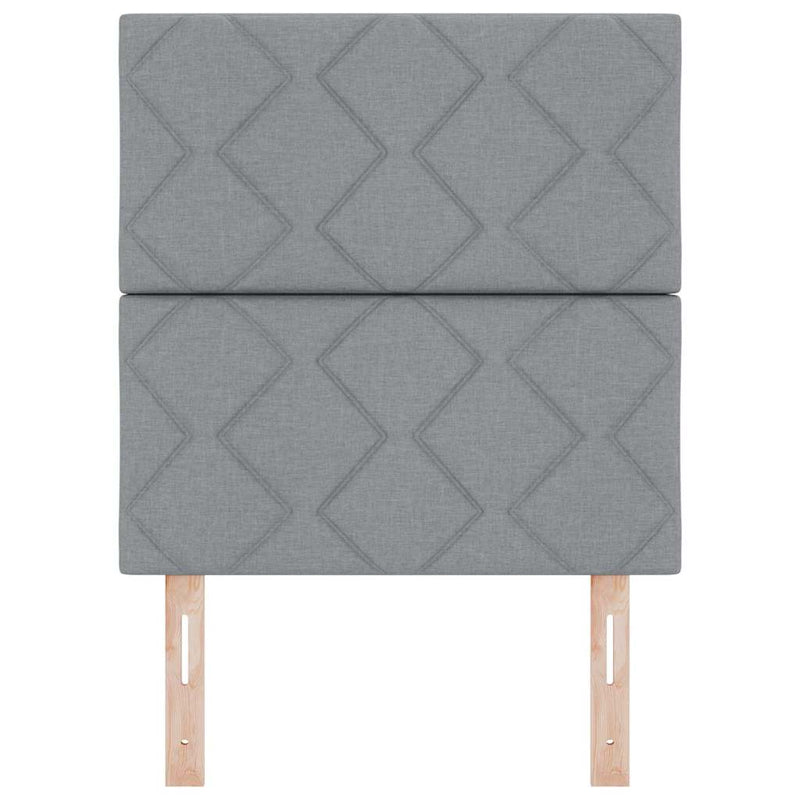 vidaXL Textil Fejtámla Geometrikus Világosszürke 80 cm szövet