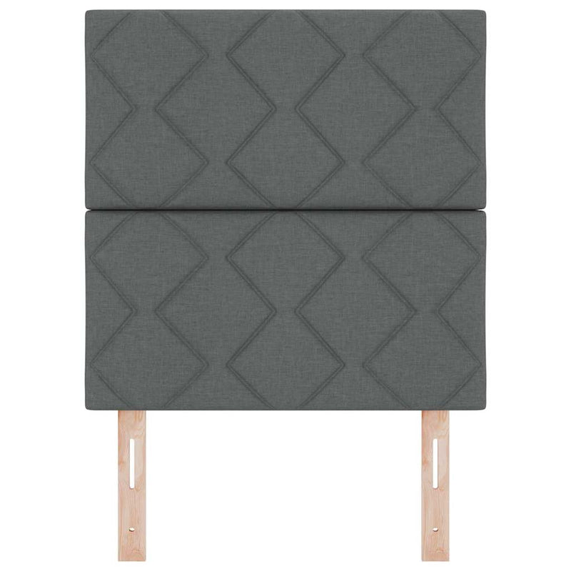 vidaXL Textil Fejtámla Geometrikus Sötétszürke 80 cm szövet