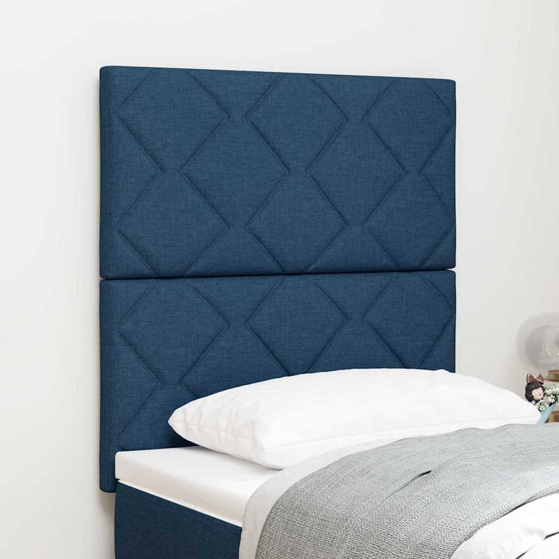 vidaXL Textil Fejtámla Geometrikus fejtámlával Kék 80 cm szövet