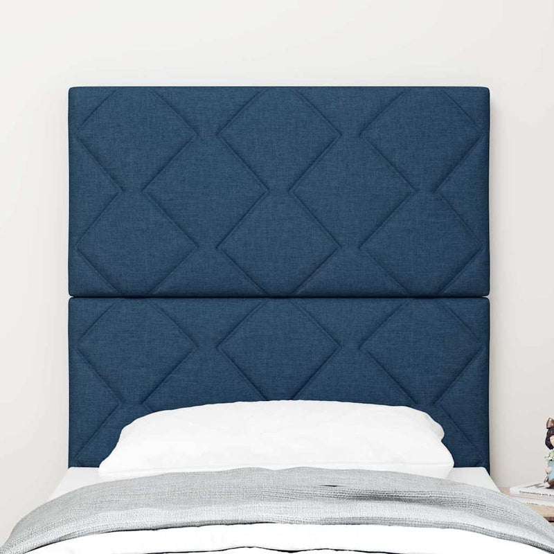 vidaXL Textil Fejtámla Geometrikus fejtámlával Kék 80 cm szövet