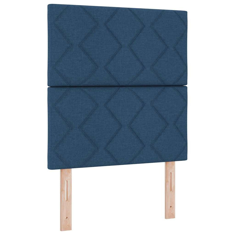 vidaXL Textil Fejtámla Geometrikus fejtámlával Kék 80 cm szövet