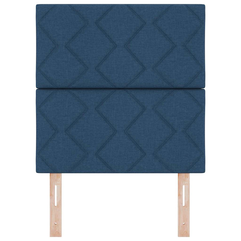 vidaXL Textil Fejtámla Geometrikus fejtámlával Kék 80 cm szövet
