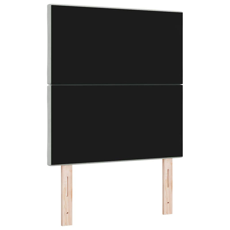 vidaXL Fejtámla Falra szerelhető Világosszürke 80 cm Bársony