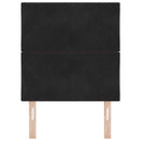 vidaXL Fejtámla fejtámlával Fekete 80 cm Bársony