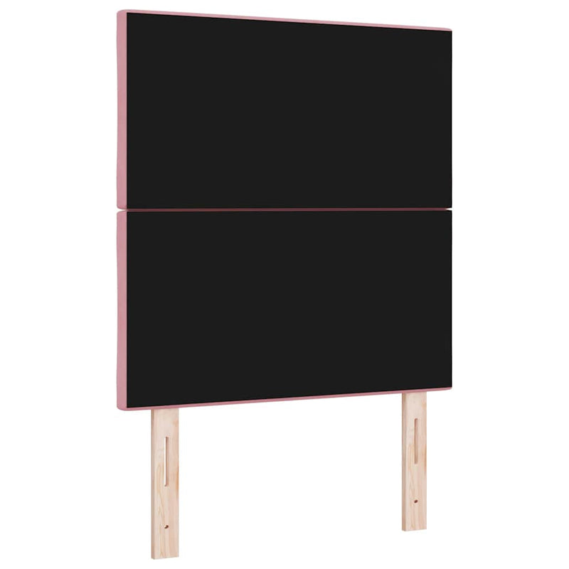 vidaXL Fejtámla Falra szerelhető Geometrikus Rózsaszín 80 cm Bársony