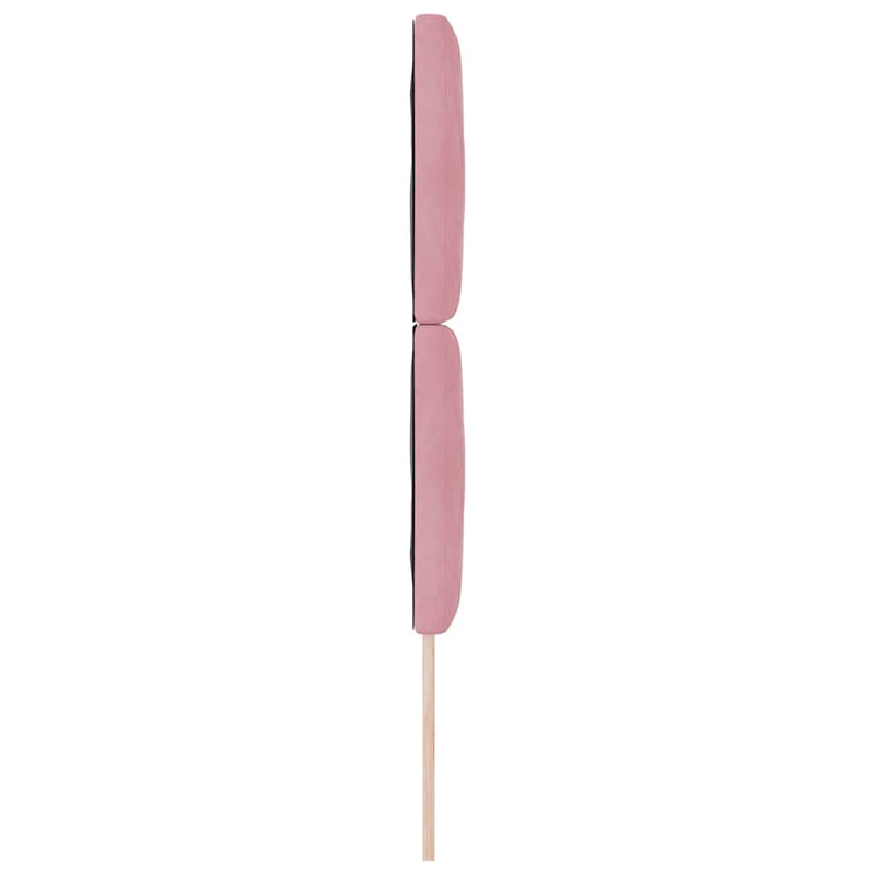 vidaXL Fejtámla Falra szerelhető Geometrikus Rózsaszín 80 cm Bársony