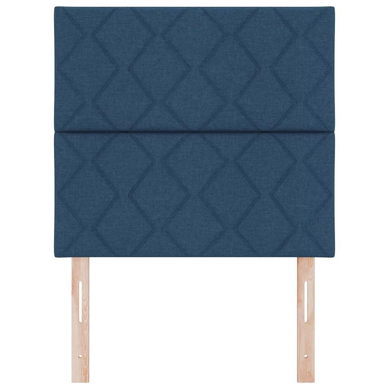 vidaXL Textil Fejtámla Geometrikus fejtámlával Kék 90 cm szövet