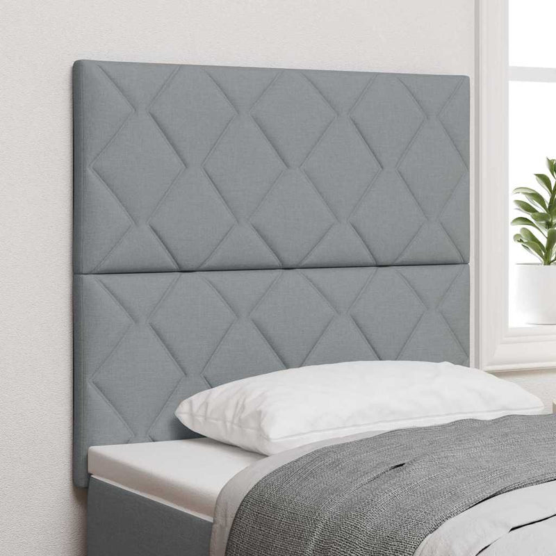 vidaXL Textil Fejtámla Geometrikus Világosszürke 100 cm szövet