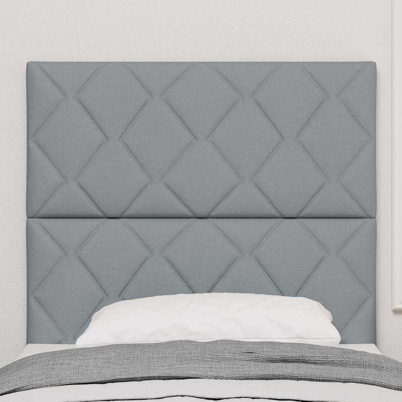 vidaXL Textil Fejtámla Geometrikus Világosszürke 100 cm szövet