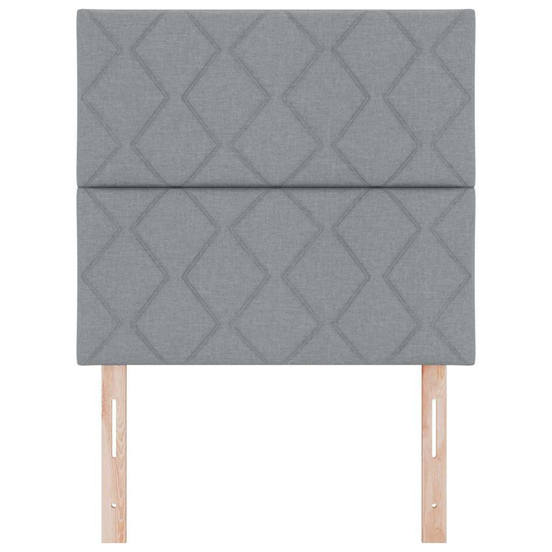 vidaXL Textil Fejtámla Geometrikus Világosszürke 100 cm szövet