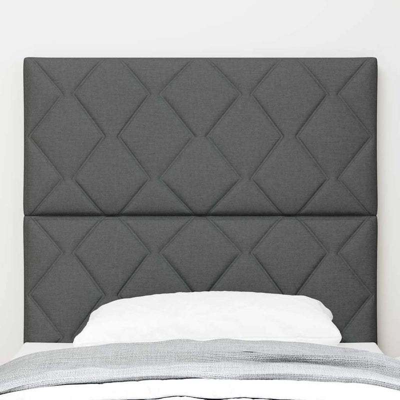 vidaXL Textil Fejtámla Geometrikus Sötétszürke 100 cm szövet