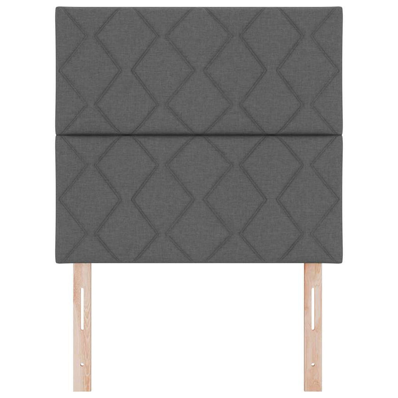 vidaXL Textil Fejtámla Geometrikus Sötétszürke 100 cm szövet