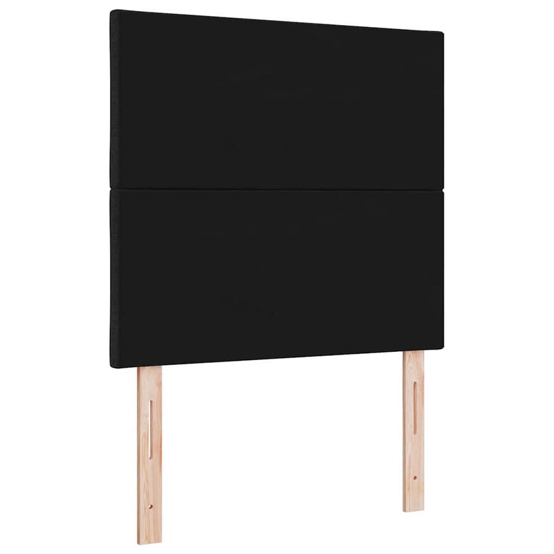 vidaXL Textil Fejtámla Geometrikus fejtámlával Fekete 100 cm szövet