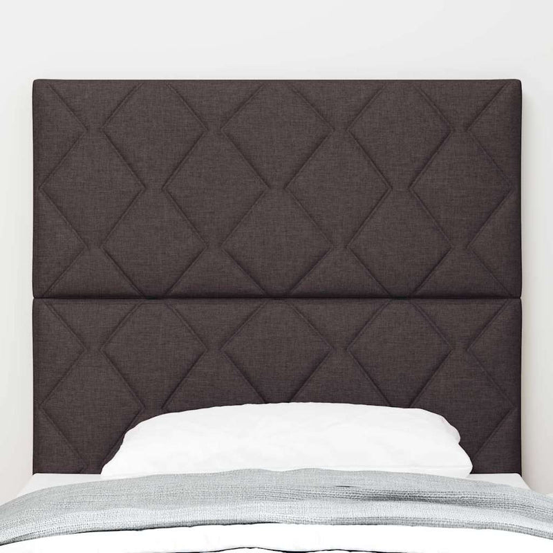 vidaXL Textil Fejtámla Geometrikus sötétbarna 100 cm szövet