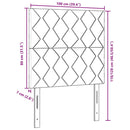 vidaXL Textil Fejtámla fejtámlával Tópszínű 100 cm szövet