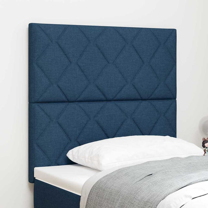 vidaXL Textil Fejtámla Geometrikus fejtámlával Kék 100 cm szövet