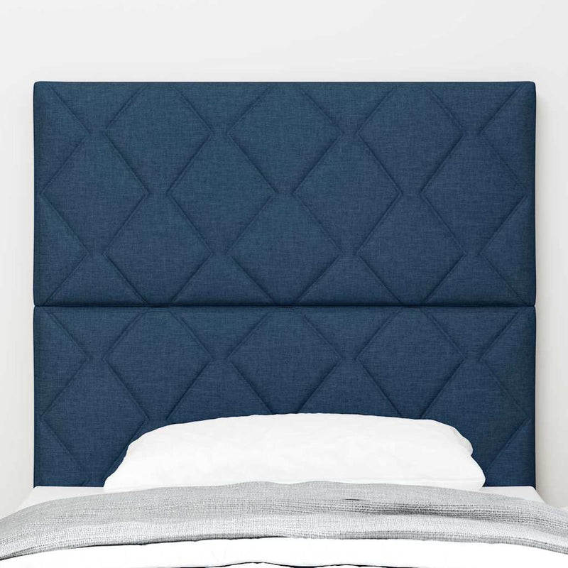 vidaXL Textil Fejtámla Geometrikus fejtámlával Kék 100 cm szövet