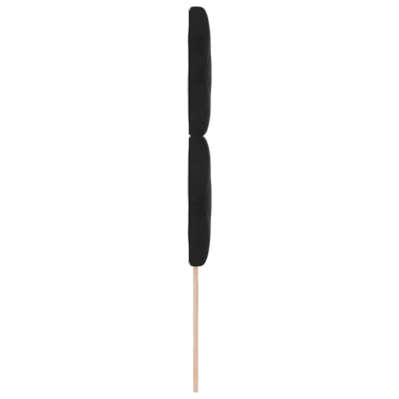 vidaXL Fejtámla Falra szerelhető Geometrikus Fekete 100 cm Bársony