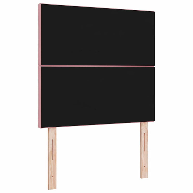 vidaXL Fejtámla Falra szerelhető Geometrikus Rózsaszín 100 cm Bársony