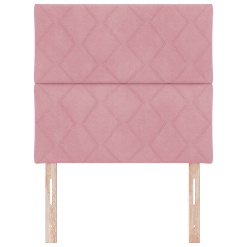 vidaXL Fejtámla Falra szerelhető Geometrikus Rózsaszín 100 cm Bársony