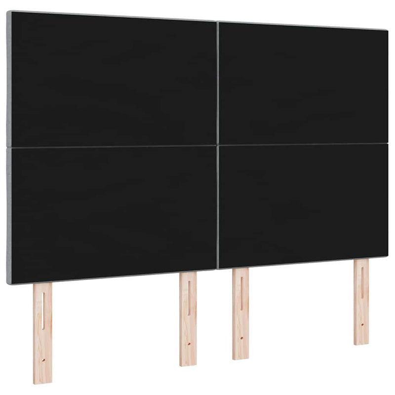 vidaXL Textil Fejtámla Geometrikus Világosszürke 140 cm szövet