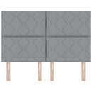 vidaXL Textil Fejtámla fejtámlával Világosszürke 140 cm szövet