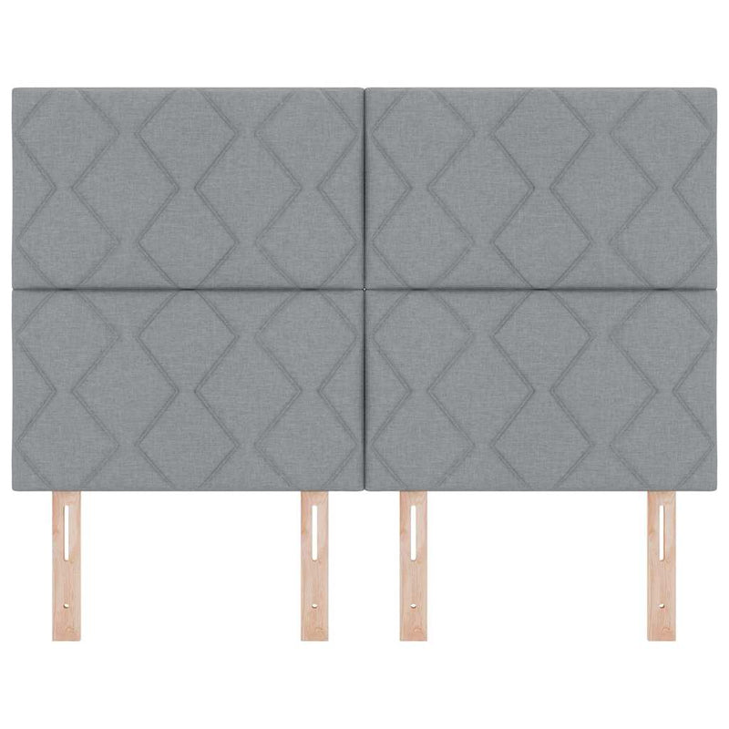 vidaXL Textil Fejtámla Geometrikus Világosszürke 140 cm szövet