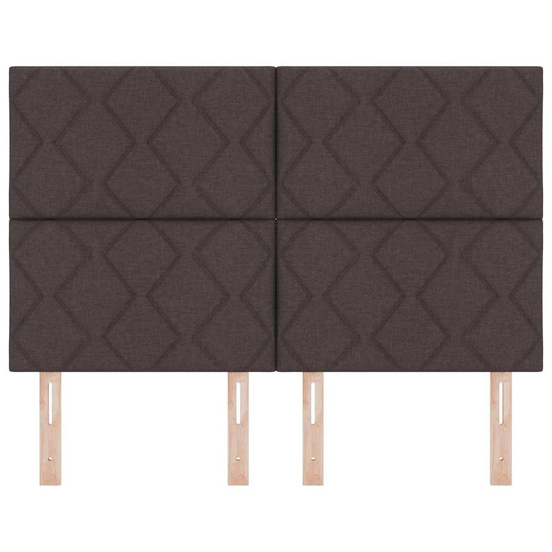 vidaXL Textil Fejtámla Geometrikus sötétbarna 140 cm szövet