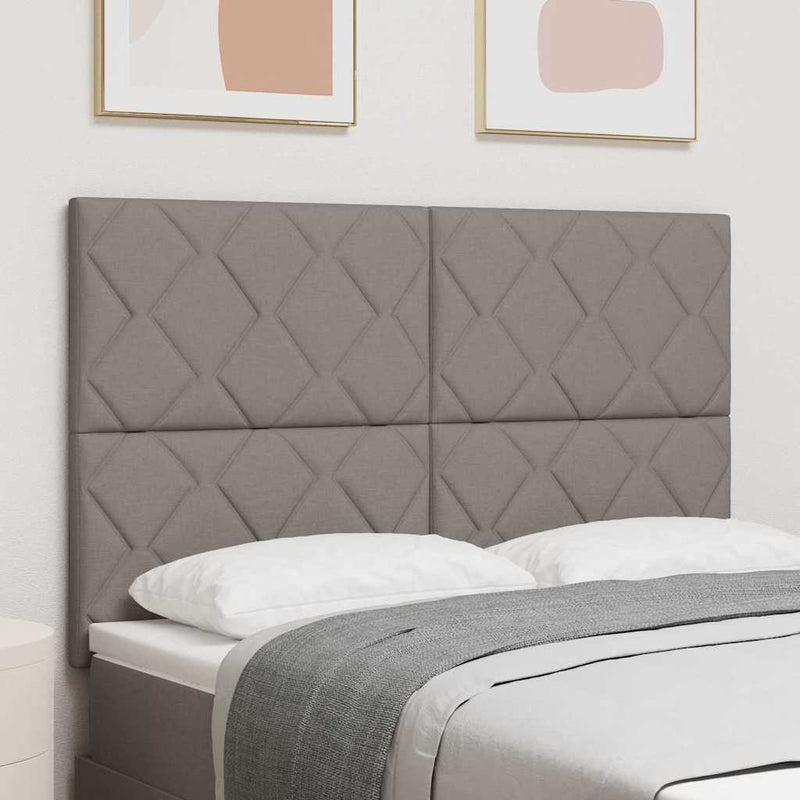 vidaXL Textil Fejtámla Geometrikus fejtámlával Tópszínű 140 cm szövet