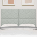 vidaXL Fejtámla fejtámlával Világosszürke 144 cm Bársony