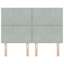 vidaXL Fejtámla fejtámlával Világosszürke 144 cm Bársony