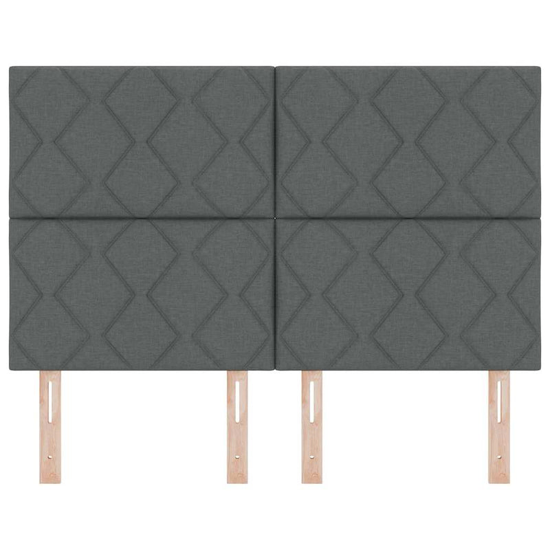 vidaXL Textil Fejtámla Geometrikus Sötétszürke 160 cm szövet