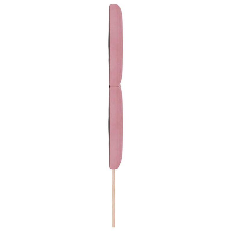 vidaXL Fejtámla Falra szerelhető Geometrikus Rózsaszín 160 cm Bársony