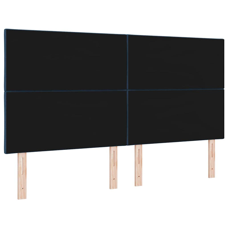 vidaXL Textil Fejtámla Geometrikus fejtámlával Sötétkék 180 cm szövet