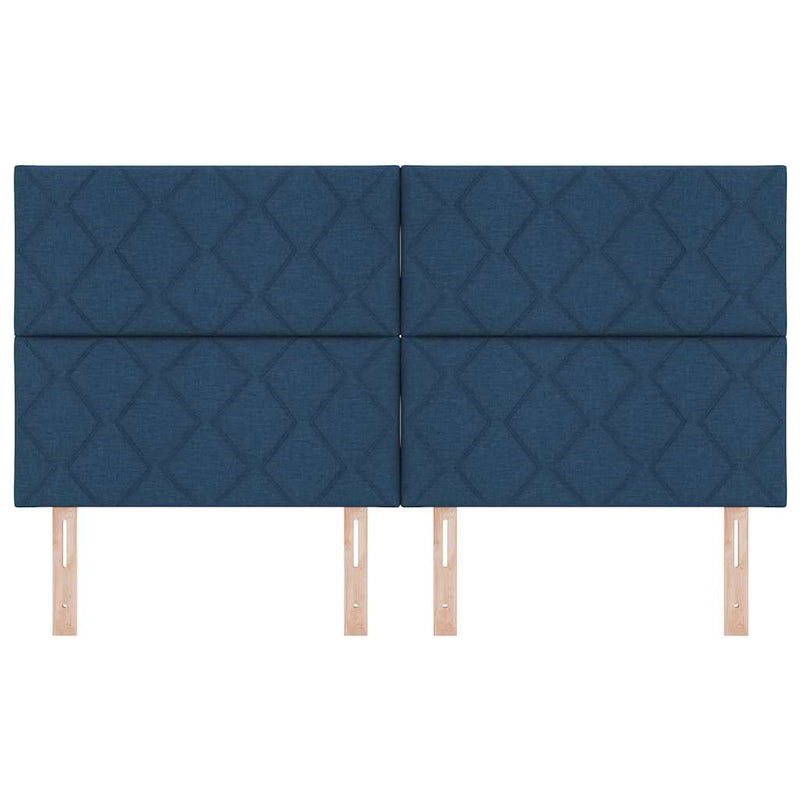 vidaXL Textil Fejtámla Geometrikus fejtámlával Sötétkék 180 cm szövet