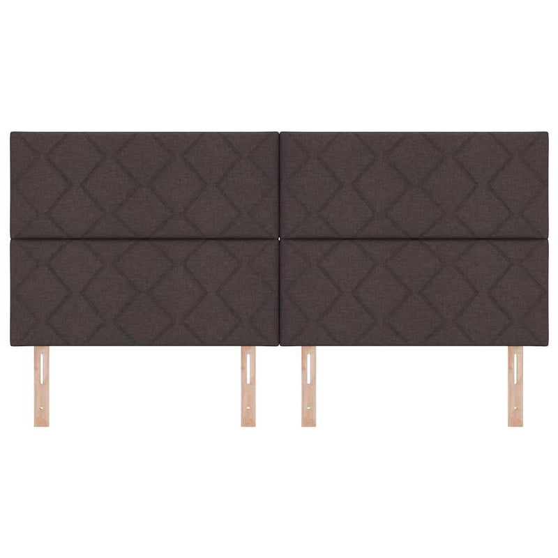 vidaXL Textil Fejtámla Geometrikus sötétbarna 200 cm szövet