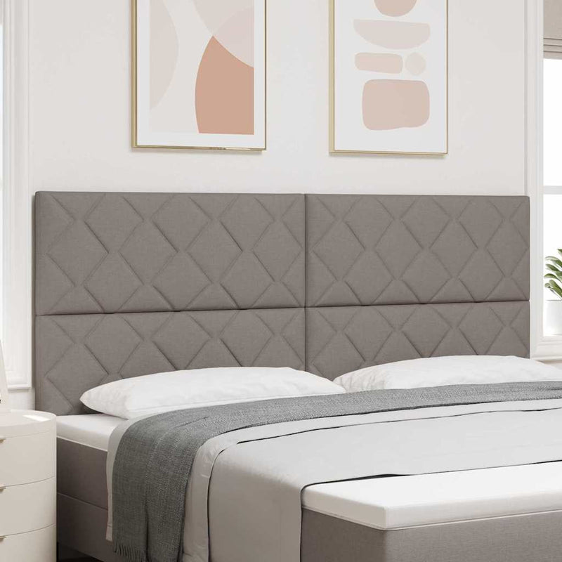vidaXL Textil Fejtámla Geometrikus fejtámlával Tópszínű 200 cm szövet