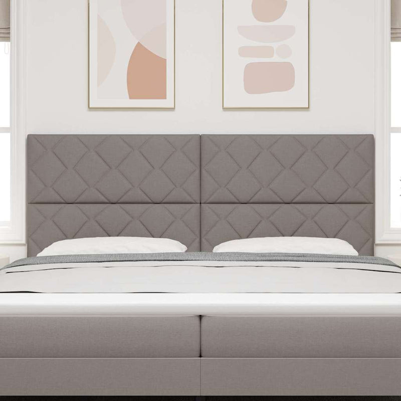 vidaXL Textil Fejtámla Geometrikus fejtámlával Tópszínű 200 cm szövet