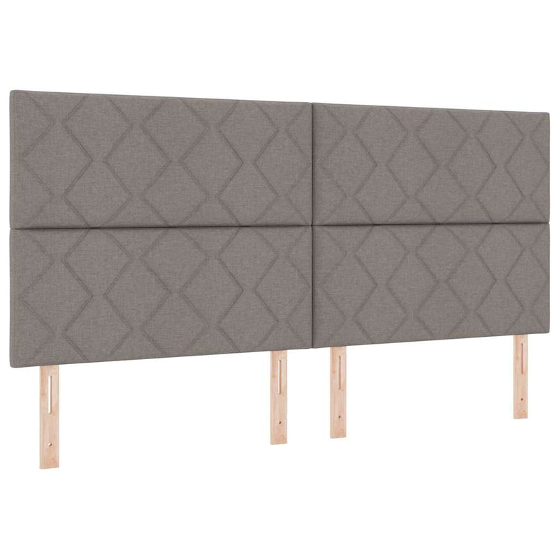 vidaXL Textil Fejtámla Geometrikus fejtámlával Tópszínű 200 cm szövet