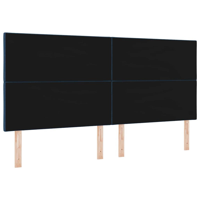 vidaXL Textil Fejtámla Geometrikus fejtámlával Kék 200 cm szövet