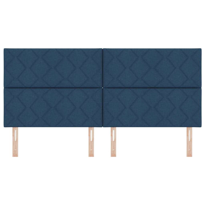 vidaXL Textil Fejtámla Geometrikus fejtámlával Kék 200 cm szövet