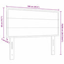 vidaXL LED ágytámla LED szalagokkal Sötétszürke 100 cm szövet