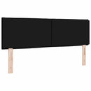 vidaXL LED ágytámla LED szalagokkal fejtámlával Fekete 144 cm szövet