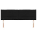 vidaXL LED ágytámla LED szalagokkal fejtámlával Fekete 144 cm szövet