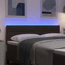 vidaXL LED ágytámla Sötét Barna szövet