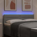 vidaXL LED ágytámla LED szalagokkal Világosszürke 160 cm szövet