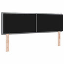 vidaXL LED ágytámla LED szalagokkal Világosszürke 160 cm szövet