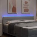 vidaXL LED ágytámla LED szalagokkal Világosszürke 180 cm szövet