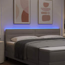 vidaXL LED ágytámla Tópszínű szövet