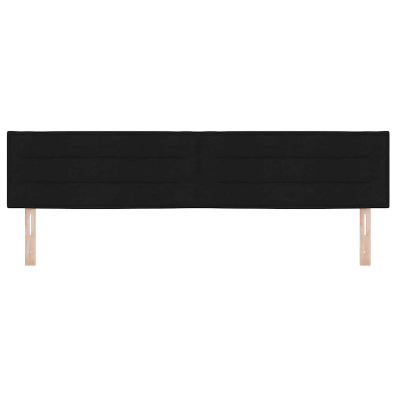 vidaXL LED ágytámla LED -es lámpákkal fejtámlával Fekete 200 cm szövet